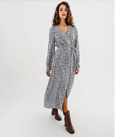 robe longue a motifs fleuris femme imprime floralG467501_4