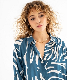 robe a manches 34 imprimee en viscose femme imprimeG468201_2