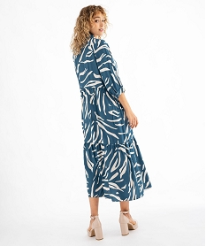 robe a manches 34 imprimee en viscose femme imprimeG468201_3