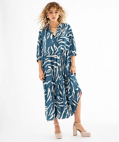robe a manches 34 imprimee en viscose femme imprimeG468201_4