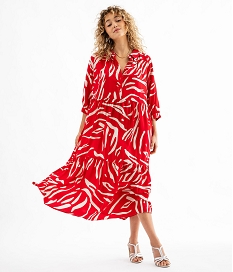 robe a manches 34 imprimee en viscose femme imprimeG468401_4