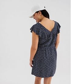 robe courte sans manches en viscose fleurie a volants femme imprimeG469801_3