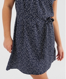 robe courte sans manches en viscose fleurie a volants femme imprimeG469801_4