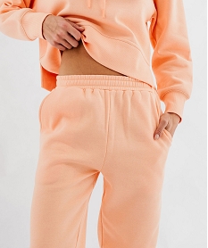 pantalon de jogging en molleton doux femme orange standard pantalonsG471001_2