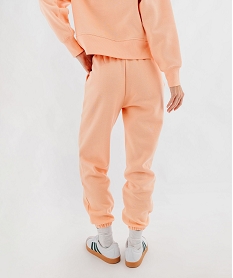 pantalon de jogging en molleton doux femme orange standard pantalonsG471001_3