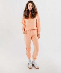pantalon de jogging en molleton doux femme orange standard pantalonsG471001_4