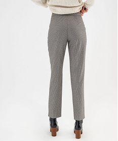 pantalon en maille a motif pied de poule femme noir pantalonsG471101_3
