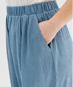pantalon fluide en maille extensible femme grande taille bleu standard pantalonsG471301_2