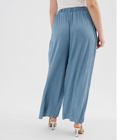 pantalon fluide en maille extensible femme grande taille bleu standard pantalonsG471301_3