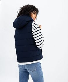 doudoune sans manches reversible a capuche femme bleu manteauxG471601_3