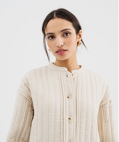 veste matelassee coupe ample et courte femme blanc chine manteauxG471801_2