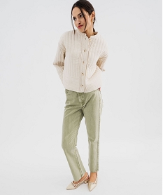 veste matelassee coupe ample et courte femme blanc chine manteauxG471801_4