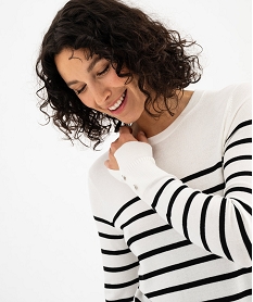 pull fin a rayures en viscose femme imprime pullsG476701_2