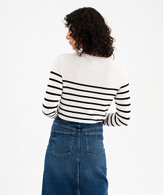 pull fin a rayures en viscose femme imprime pullsG476701_3