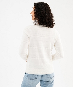 pull col rond en maille fine femme blanc chine pullsG477101_3