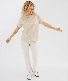 tee-shirt manches courtes et col rond a paillettes femme dore hauts a paillettesG483401_4