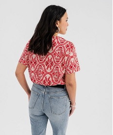 tee-shirt manches courtes imprime femme rouge standard t-shirts manches courtesG484601_3