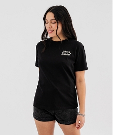 tee-shirt manches courtes avec inscription positive femme noir standard t-shirts manches courtesG484801_2