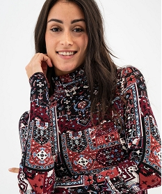 tee-shirt manches longues et col roule imprime femme imprime couleur t-shirts manches longuesG489501_2
