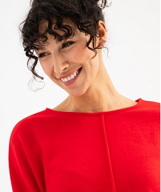 pull fin a manches chauve-souris femme rouge standard t-shirts manches longuesG490001_2