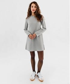 robe pull coupe evasee femme gris standardG494001_4