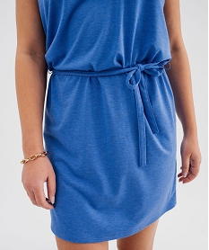 robe tee-shirt avec volant sur les epaules femme bleu standardG495001_4