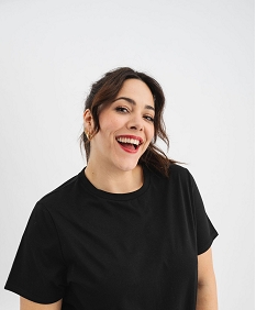 robe tee-shirt a manches courtes et col rond femme grande taille noir standardG495701_2