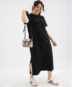 robe tee-shirt a manches courtes et col rond femme grande taille noir standardG495701_4