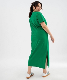 robe tee-shirt a manches courtes et col rond femme grande taille vert standardG495801_3