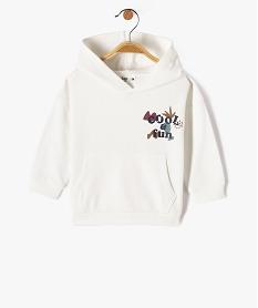 GEMO Sweat à capuche en molleton doux garçon Beige