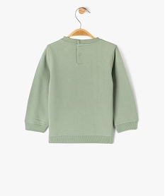 sweat en molleton doux a message bouclette garcon vert standardG496901_3