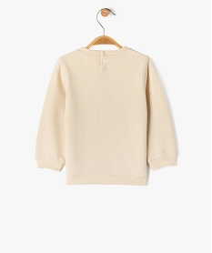 sweat en molleton doux a message bouclette garcon blanc chineG497001_3