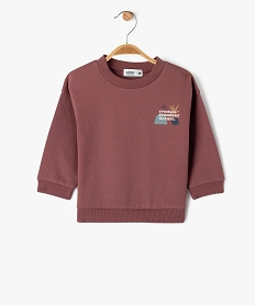 GEMO Sweat en molleton doux à grand motif au dos garçon rose standard