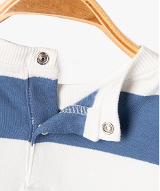 sweat a rayures et motif poitrine bebe garcon - lulucastagnette beigeG497301_3