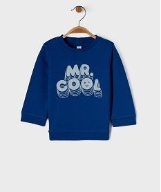 sweat leger a message bebe garcon bleuG497801_4