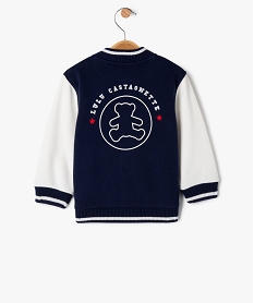 sweat pressionne look veste en molleton doux bebe garcon - lulucastagnette bleuG498101_4