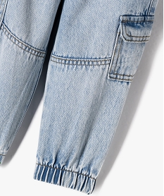 jean cargo a taille et chevilles elastiquees bebe garcon bleuG498401_2