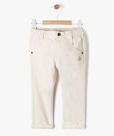 GEMO Pantalon slim en coton avec taille ajustable bébé garçon - LuluCastagnette Beige
