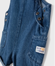 salopette courte en jean bebe garcon bleu standardG498701_2