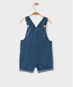 salopette courte en jean bebe garcon bleu standardG498701_3