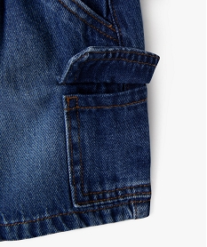 bermuda en jean a poches cargo bebe garcon bleu standardG498801_2