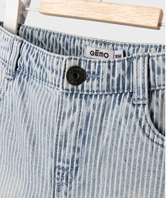 short en jean extensible avec taille ajustable bebe garcon bleuG499101_2
