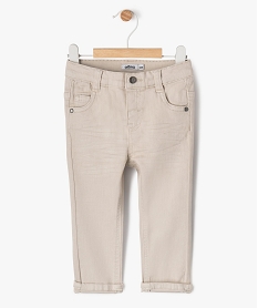 GEMO Pantalon slim en toile extensible bébé garçon blanc vif