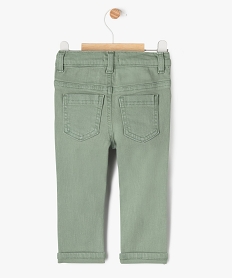 pantalon slim en toile extensible bebe garcon vertG499301_3