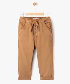 GEMO Pantalon en denim coloré bébé garçon Brun