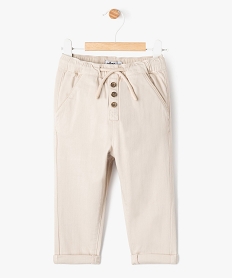 GEMO Pantalon en denim coloré bébé garçon beige standard