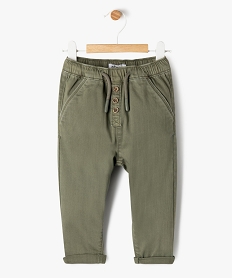 GEMO Pantalon en denim coloré bébé garçon kaki standard