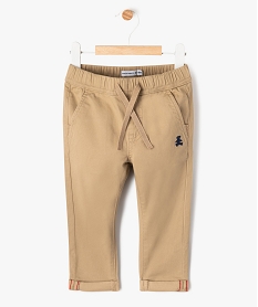 GEMO Pantalon chino avec taille élastique bébé garçon - LuluCastagnette jaune standard