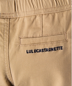 pantalon chino avec taille elastique bebe garcon - lulucastagnette jaune standardG499901_4
