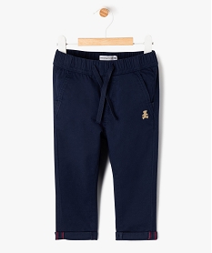 GEMO Pantalon chino avec taille élastique bébé garçon - LuluCastagnette Bleu